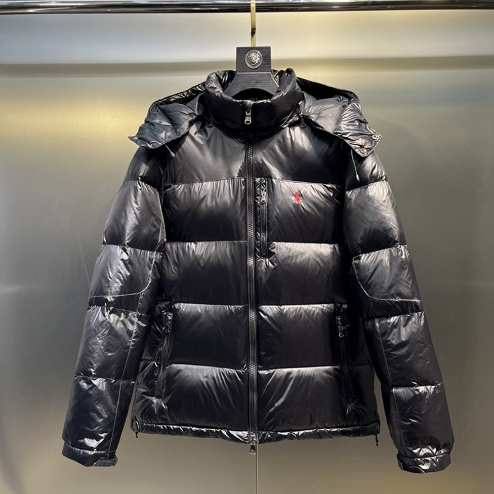 Ralph Lauren Black Hooded Down Jacket - Picture 1 of 9